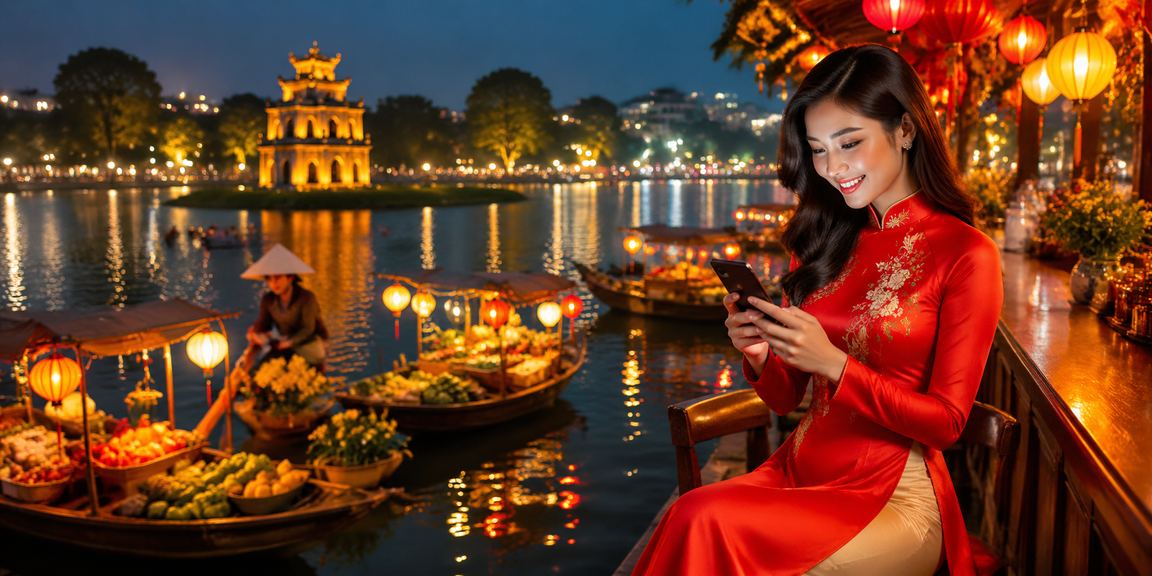 Khung cảnh giải trí Việt Nam minh họa kiểm tra ví điện tử và ngân hàng